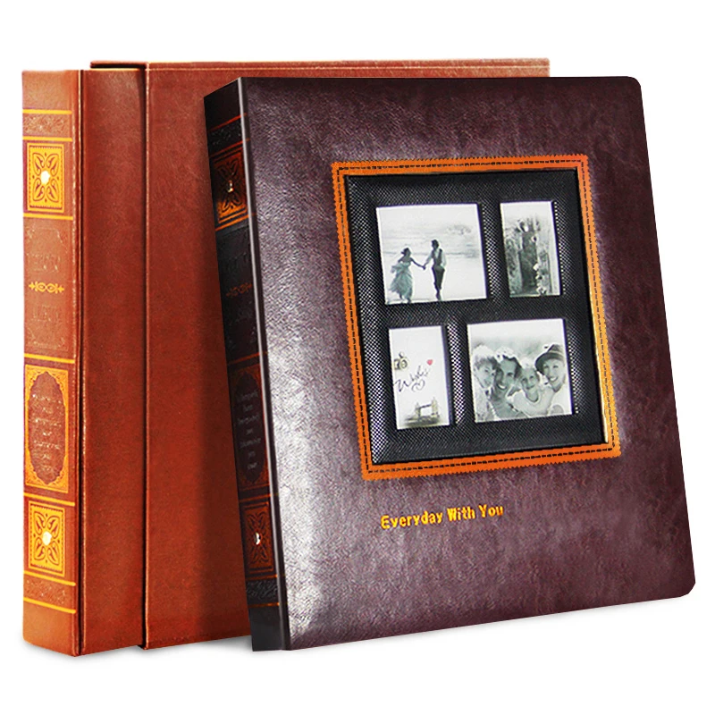 Photo Album Scrapbook PU Leather Albums Cover Interleaf Type Wedding Pictures Album Large Volume Retro Photograph Baby Albums
Photo Album Scrapbook PU Leather Albums Cover Interleaf Type Wedding Pictures Album Large Volume Retro Photograph Baby Albums