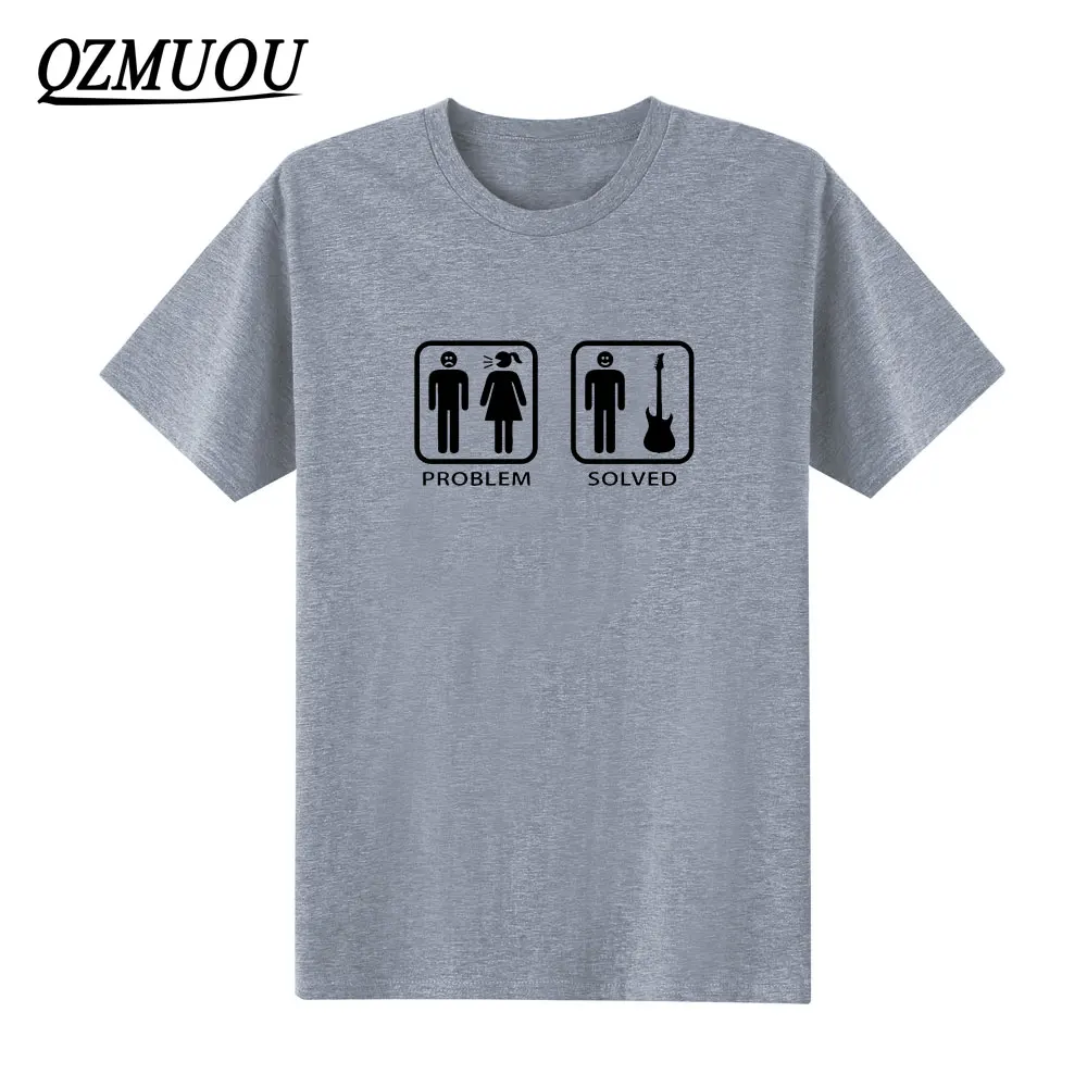 New Fashion T-shirt Style Problem Solved Guitar T Shirts Men Casual Short Sleeve Electric Acoustic Bass Player Strings Funny Tee
New Fashion T-shirt Style Problem Solved Guitar T Shirts Men Casual Short Sleeve Electric Acoustic Bass Player Strings Funny Tee