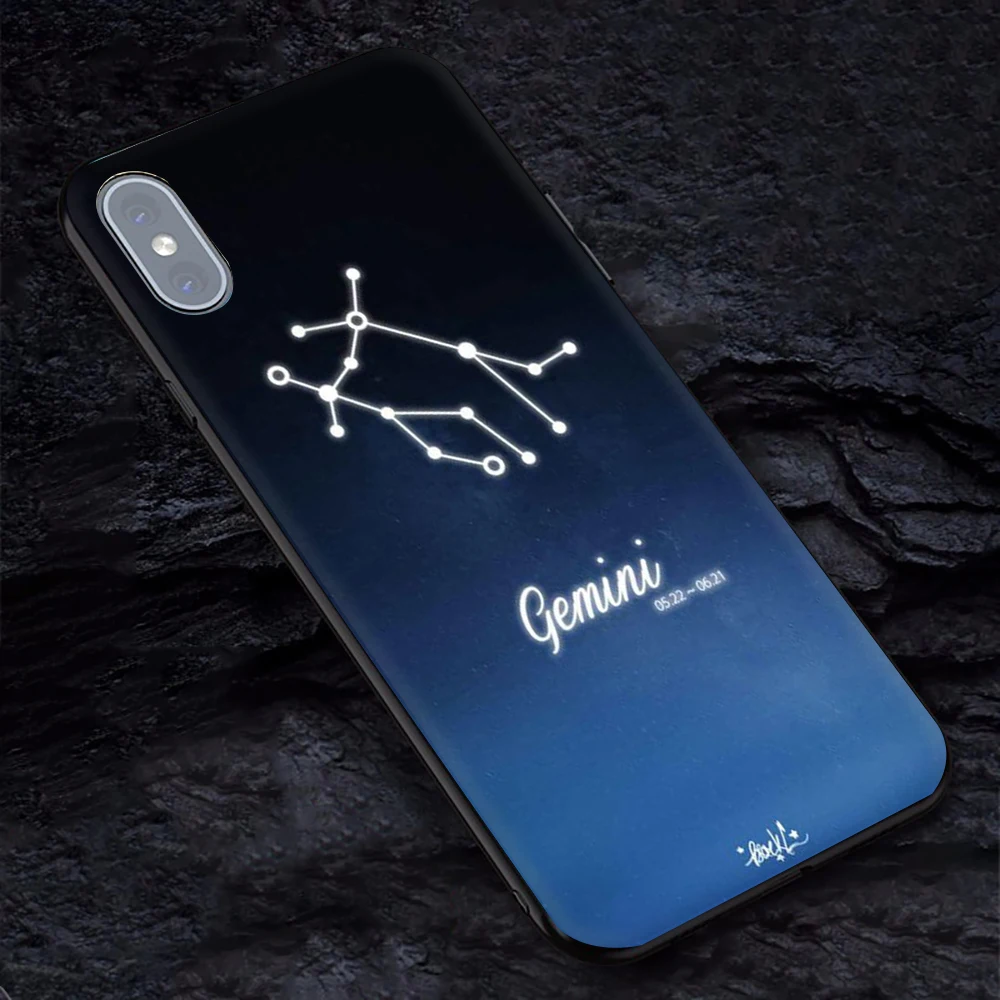 12 созвездий знак Leo Libra чехол для iphone 7 plus Мягкий ТПУ телефона Чехлы 6 6s X XR XS MAX coque |