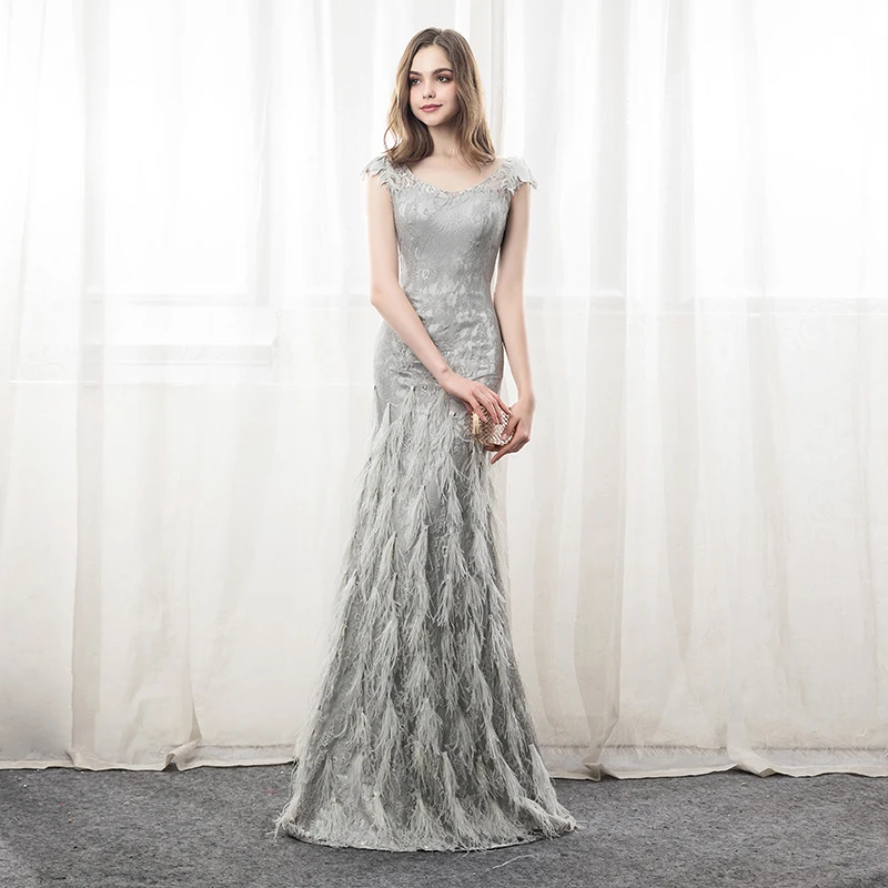 Серое роскошное кружевное платье с рукавами-крылышками страуса Vestidos De Festa, длинное вечернее платье с открытой спиной, вечерние платья для вы...
Серое роскошное кружевное платье с рукавами-крылышками страуса Vestidos De Festa, длинное вечернее платье с открытой спиной, вечерние платья для вы...