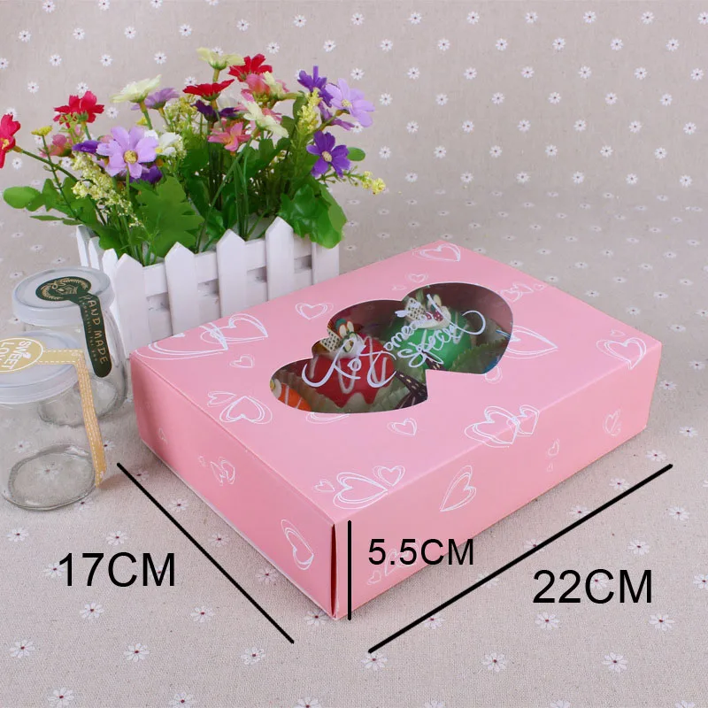 50 шт. бумажная коробка с окном 22x17x5 5 см | Дом и сад