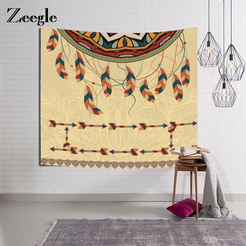 

Zeegle Ethnic Style Pattern Tapestry Home Decor Wall Hanging Tapestries Boho Bedspread Yoga Mat Table Cloth Tapis