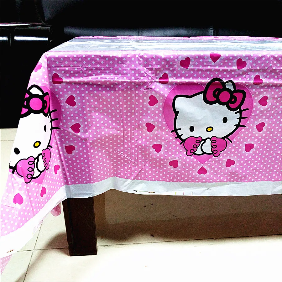 Малыш день рождения рисунок Hello Kitty вечерние принадлежности украшение скатерть