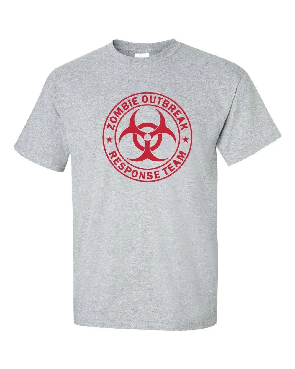 Зомби Апокалипсиса зомби Вспышка Response Team КРАСНЫЙ Печати мужская Tee Shirt328| |