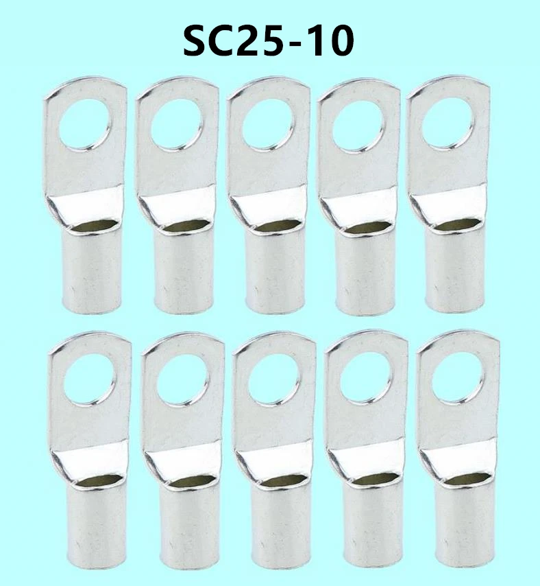 10PCS Brand new SC25-10 Bolt Hole Tinned Copper Cable lugs Terminals set Wire terminals connector
10PCS Brand new SC25-10 Bolt Hole Tinned Copper Cable lugs Terminals set Wire terminals connector