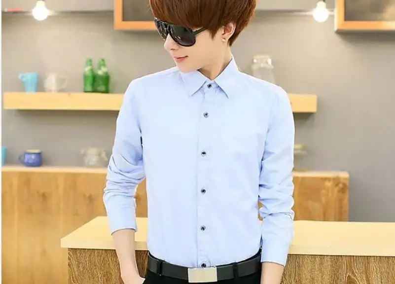 British Institute Of European And American Trend Slim single-breasted Men long-sleeved Shirt Shirt Fashion Slim Wild Shirt
British Institute Of European And American Trend Slim single-breasted Men long-sleeved Shirt Shirt Fashion Slim Wild Shirt