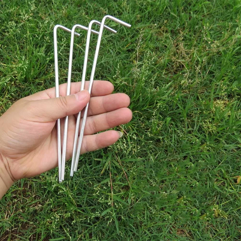 New 10pcs Tent Camping Pegs Nails Metal Steel Durable Heavy Duty For Outdoor Hiking Ground Stakes XD88
New 10pcs Tent Camping Pegs Nails Metal Steel Durable Heavy Duty For Outdoor Hiking Ground Stakes XD88
