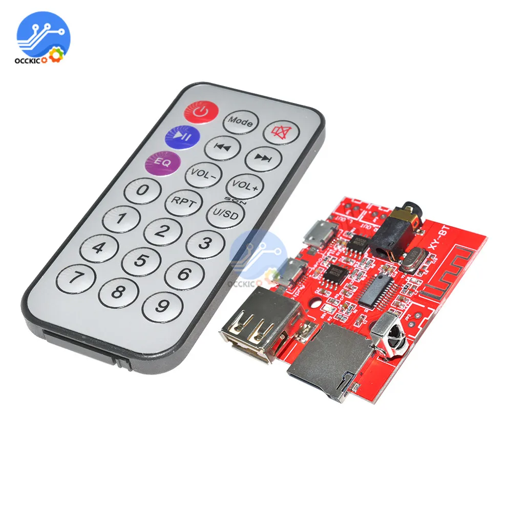 Bluetooth MP3 Decoder Module dac board Audio Receiver for Car Speaker Amplifier Support U-Disk/TF with Remote Control
Bluetooth MP3 Decoder Module dac board Audio Receiver for Car Speaker Amplifier Support U-Disk/TF with Remote Control