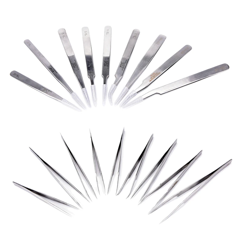 Stainless Steel Industrial Anti-static Jewelry Tweezers Pick-UP Tool Set watchmaker Repair Tools High Quality
Stainless Steel Industrial Anti-static Jewelry Tweezers Pick-UP Tool Set watchmaker Repair Tools High Quality