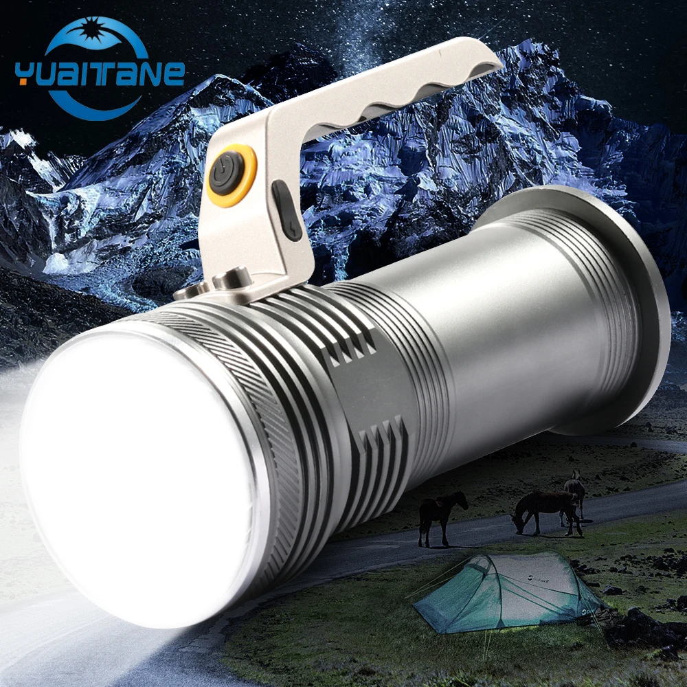 8000LM High quality Handheld lamp Searchlight Rechargeable LED Flashlight Waterproof fishing lanterns hunting Torch use 2*18650
8000LM High quality Handheld lamp Searchlight Rechargeable LED Flashlight Waterproof fishing lanterns hunting Torch use 2*18650