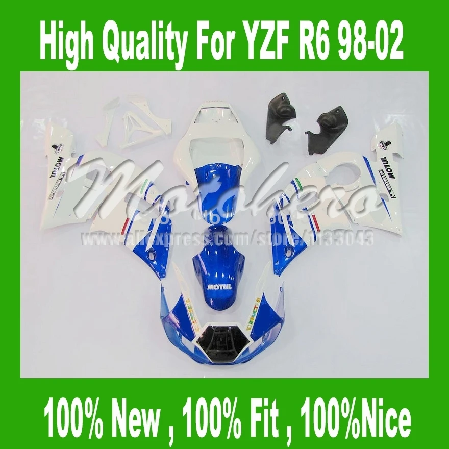 7Gifts+ fullset fairings for YZF R6 98 02 YAMAHA YZF-R6 1998 99 00 01 02 YZF600 R6 98 99 2000 01 02 blue white Free custom body
7Gifts+ fullset fairings for YZF R6 98 02 YAMAHA YZF-R6 1998 99 00 01 02 YZF600 R6 98 99 2000 01 02 blue white Free custom body