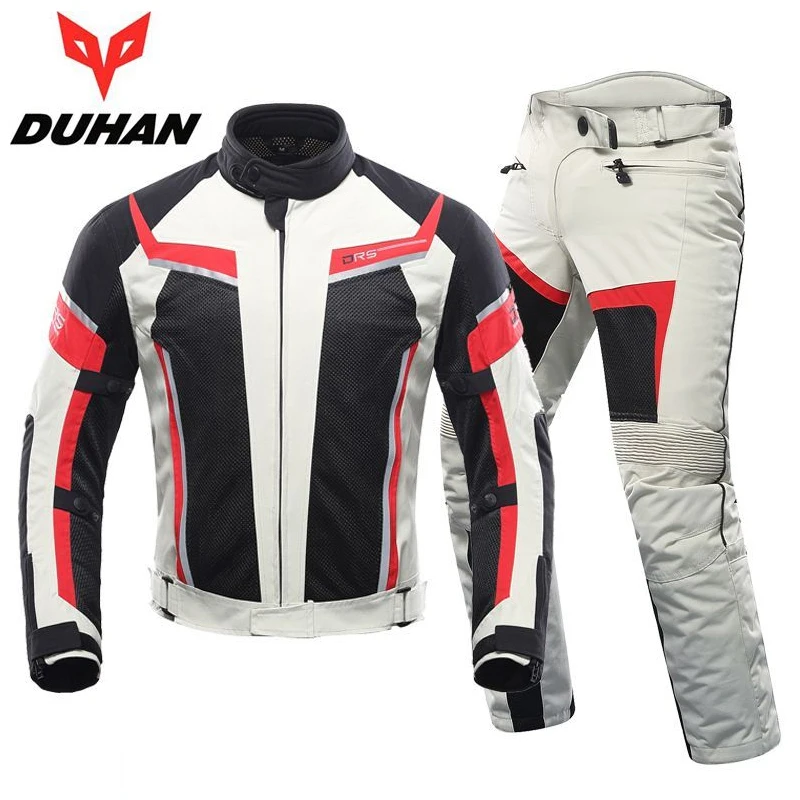 DUHAN Men Motorcycle Jacket Motorcycle Pants Set Spring Summer Breathable Mesh Jacket Moto Pants Suit Clothing Protective Gear
DUHAN Men Motorcycle Jacket Motorcycle Pants Set Spring Summer Breathable Mesh Jacket Moto Pants Suit Clothing Protective Gear
