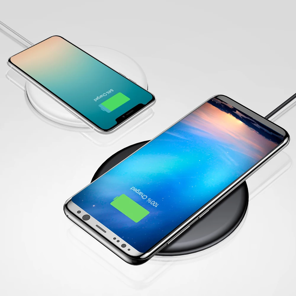 Baseus 15 W Быстрое беспроводное зарядное устройство для iPhone X 8 Беспроводной зарядки