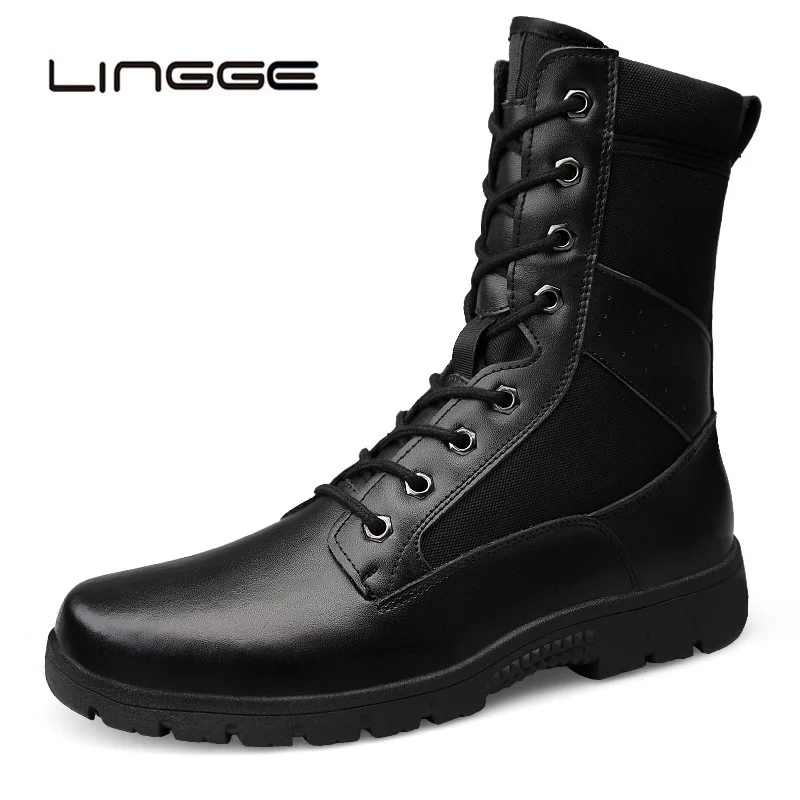 LINGGE Plus Size Genuine Leather Boots Men Military Desert Boots Shoes Men Ankle Boots Botas Tacticos Zapatos
LINGGE Plus Size Genuine Leather Boots Men Military Desert Boots Shoes Men Ankle Boots Botas Tacticos Zapatos