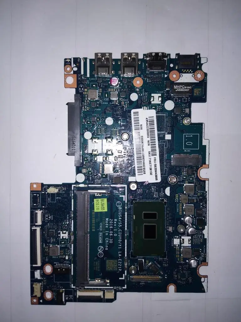 Применимо к 310S-15IKB ноутбук материнская плата I3-7100U номер LA-E221P FRU 5B20M44007
Применимо к 310S-15IKB ноутбук материнская плата I3-7100U номер LA-E221P FRU 5B20M44007