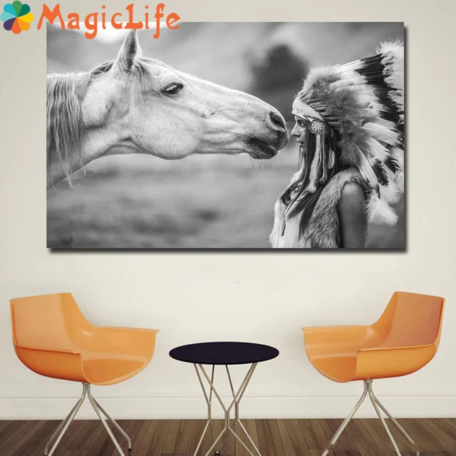 Women and Horses Decor Wall Art Canvas Painting Nordic Poster Wall Pictures For Living Room Decor Unframed
Women and Horses Decor Wall Art Canvas Painting Nordic Poster Wall Pictures For Living Room Decor Unframed