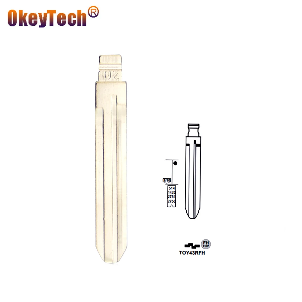 OkeyTech Type#02 KD Key Blade For Toyota Type Blade Universal Remotes Flip Blade Replacement Uncut Metal TOY43 Blank Key Blade
OkeyTech Type#02 KD Key Blade For Toyota Type Blade Universal Remotes Flip Blade Replacement Uncut Metal TOY43 Blank Key Blade