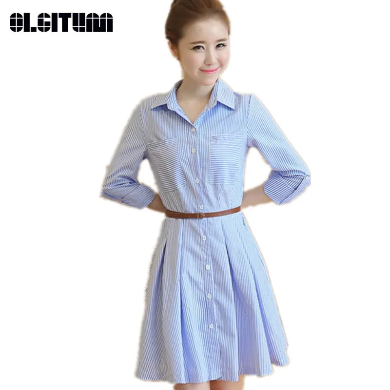 Fashion New Women's Dress A-line Stripe Shirt Dress Long Sleeve Elegant Dresses for Ladies Spring/Summer Female Dress DR629
Fashion New Women's Dress A-line Stripe Shirt Dress Long Sleeve Elegant Dresses for Ladies Spring/Summer Female Dress DR629