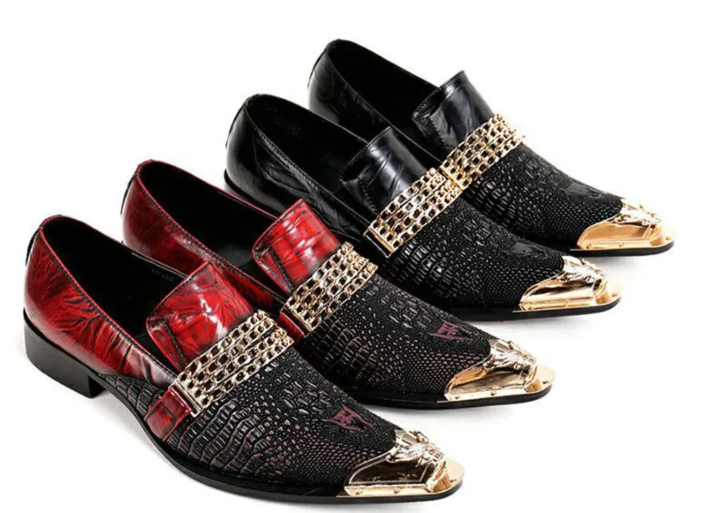 Fashion Italian Men Dress Shoes Retro Genuine Leather Crocodile Grain Men Shoes Party Wedding Slip on Men Flat Loafer Oxfords
Fashion Italian Men Dress Shoes Retro Genuine Leather Crocodile Grain Men Shoes Party Wedding Slip on Men Flat Loafer Oxfords