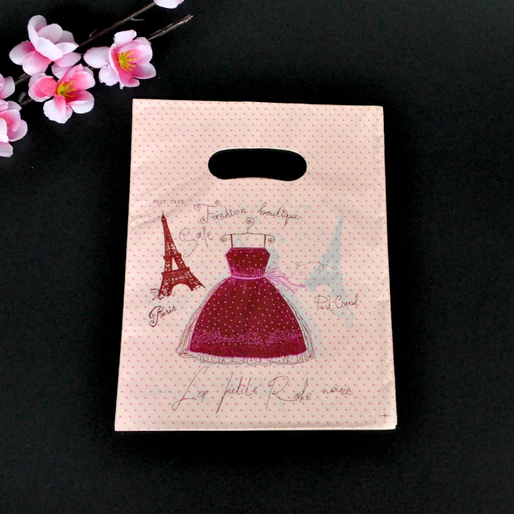 100pcs Tower Dress Print Pink Plastic Bag 15x20cm Jewelry Boutqiue Candy Gifts Packaging Bags Nice Plastic Gift Bags With Handle
100pcs Tower Dress Print Pink Plastic Bag 15x20cm Jewelry Boutqiue Candy Gifts Packaging Bags Nice Plastic Gift Bags With Handle