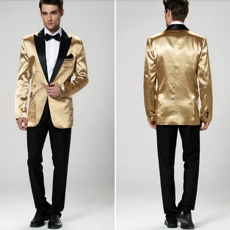 Gold Men Wedding Party Suit Best Two Pieces Groom Tuxedos For Men Wedding Suits For Groomsmen (Jacket+Pant+Tie)
Gold Men Wedding Party Suit Best Two Pieces Groom Tuxedos For Men Wedding Suits For Groomsmen (Jacket+Pant+Tie)