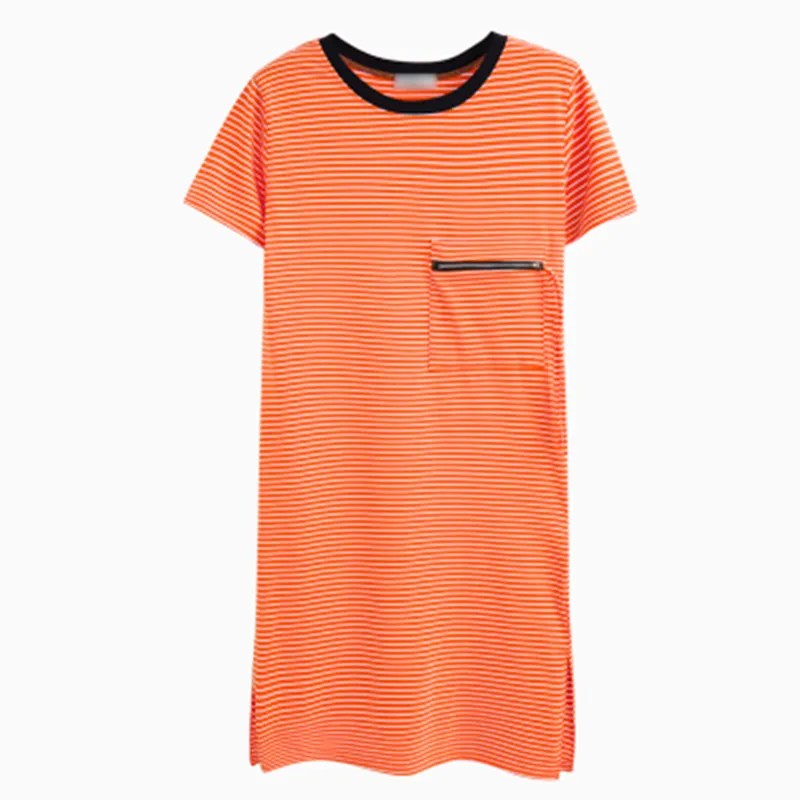 Cotton Nightgown Women Sweet Cute Striped Pockets Nightdress Sleepwear Short Sleeve Casual Nightwear Sleepshirts AD219
Cotton Nightgown Women Sweet Cute Striped Pockets Nightdress Sleepwear Short Sleeve Casual Nightwear Sleepshirts AD219