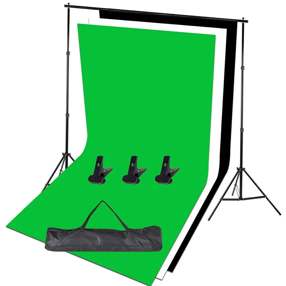 ZUOCHEN Photo Studio Background Support Stand Kit Black White Green Screen Backdrop Set
ZUOCHEN Photo Studio Background Support Stand Kit Black White Green Screen Backdrop Set
