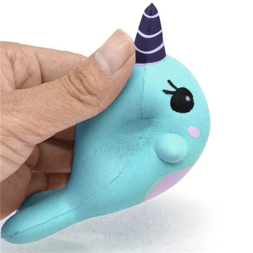 Мягкий КИТ из мультфильма 2 шт. Сжимаемый медленно поднимающийся телефон ремешки