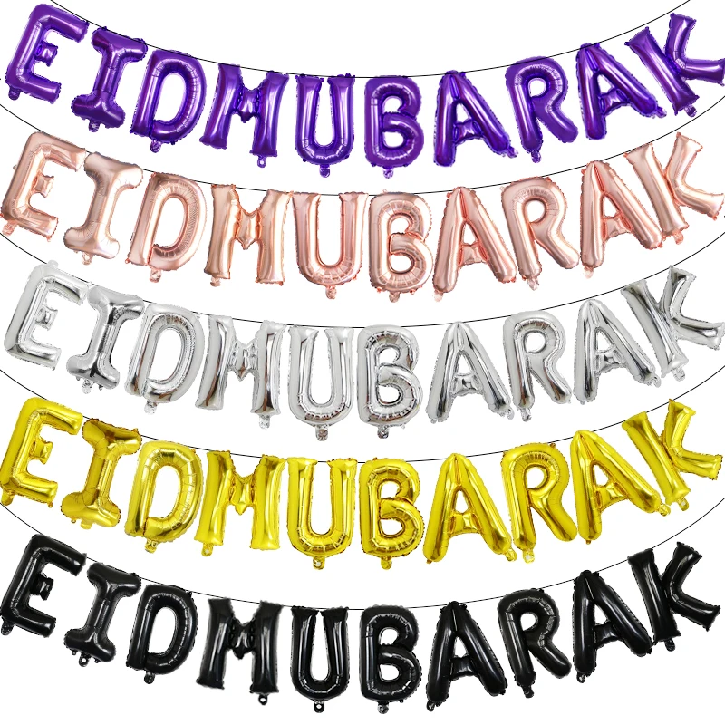 EID Mubarak Rose Gold Letter Balloon 16inch Foil Balloons for Muslim Islamic Party Decoration Eid al-firt Ramadan Party Supplies
EID Mubarak Rose Gold Letter Balloon 16inch Foil Balloons for Muslim Islamic Party Decoration Eid al-firt Ramadan Party Supplies
