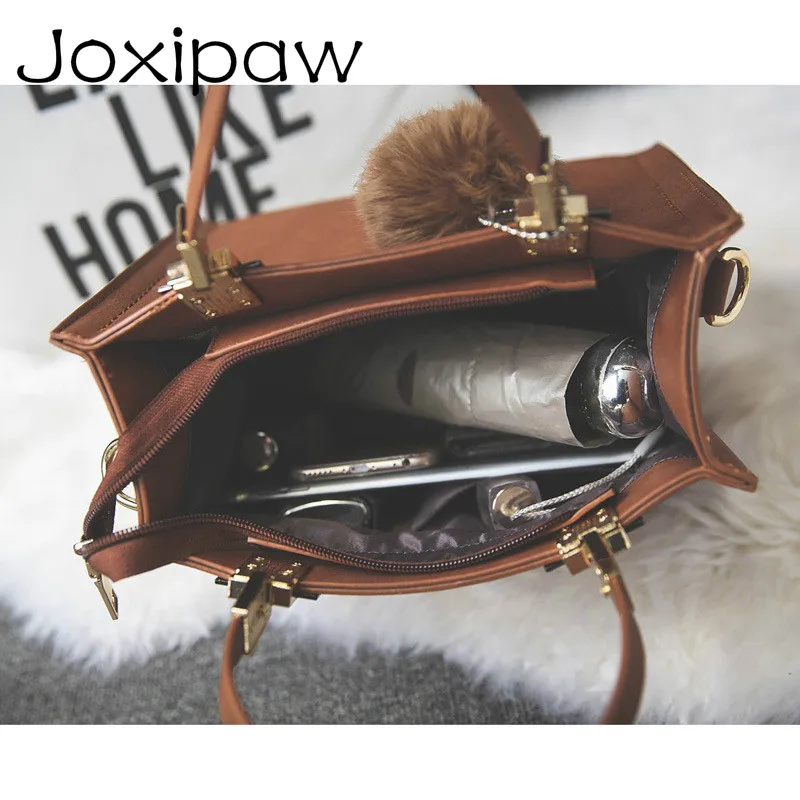 Hot Sale Fur Ball Women Handbag Fashion PU Leather Shoulder Bag Ladies Flap Casual Crossbody Bag Retro Tote Bag Joxipaw
Hot Sale Fur Ball Women Handbag Fashion PU Leather Shoulder Bag Ladies Flap Casual Crossbody Bag Retro Tote Bag Joxipaw