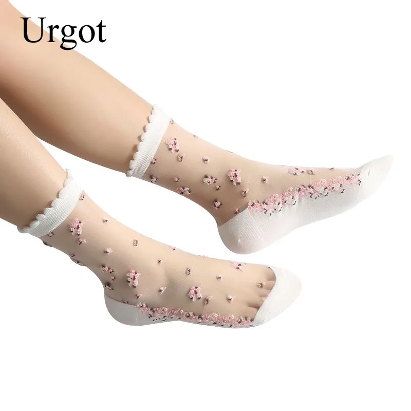 Urgot 5 Pairs Women Socks Summer Thin Crystal Glass Silk Transparent Socks Girls Stretch Lace Ultra-thin Crystal Sock Calcetines
Urgot 5 Pairs Women Socks Summer Thin Crystal Glass Silk Transparent Socks Girls Stretch Lace Ultra-thin Crystal Sock Calcetines