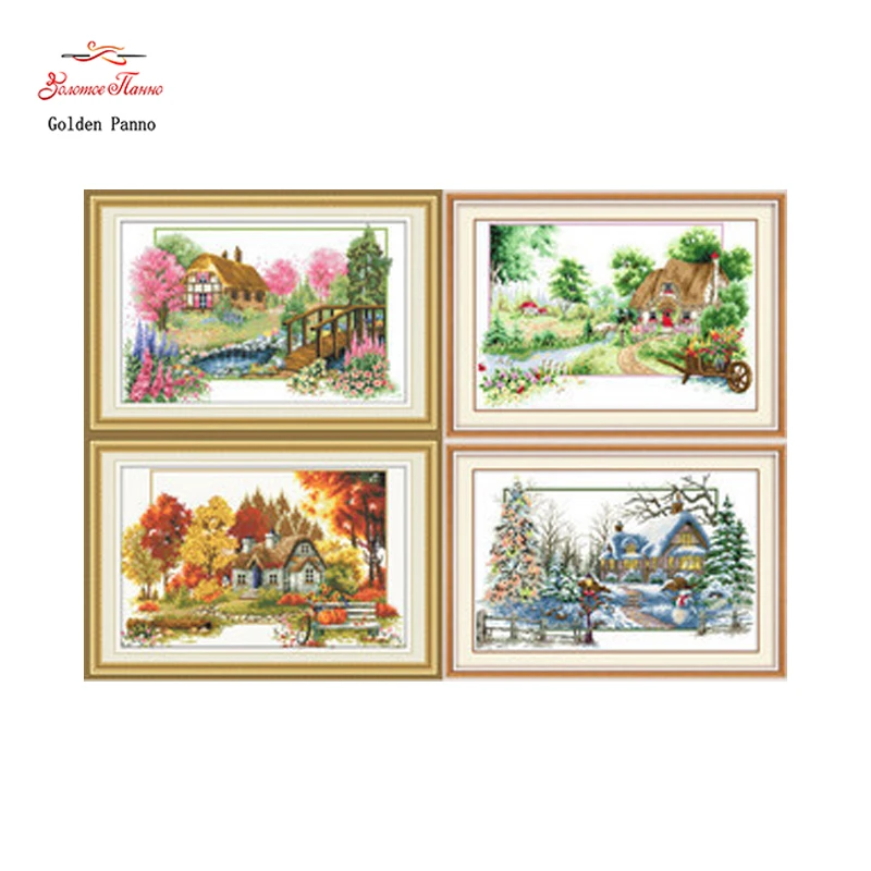 Golden Panno,Needlework,Embroidery,DIY Landscape Painting,Cross stitch,kits,11ct four seasons Cross-stitch,Sets For Embroidery
Golden Panno,Needlework,Embroidery,DIY Landscape Painting,Cross stitch,kits,11ct four seasons Cross-stitch,Sets For Embroidery