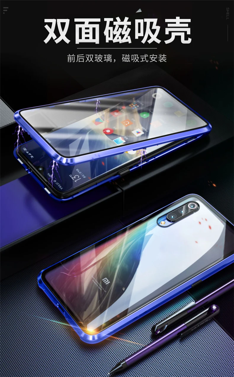 Xiaomi Mi 9 Mi9 Magnetic Case 360 Front+Back double-sided 9H Tempered Glass Case for Xiaomi9 Metal Bumper for Xiaomi Mi 9
Xiaomi Mi 9 Mi9 Magnetic Case 360 Front+Back double-sided 9H Tempered Glass Case for Xiaomi9 Metal Bumper for Xiaomi Mi 9