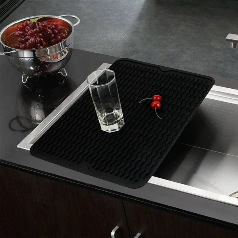 Large Multifuctional Silicone Drying Mat Non-slip Cup Coasters Heat Insulation Pot Holder Protector Draining Table Placemat Tray
Large Multifuctional Silicone Drying Mat Non-slip Cup Coasters Heat Insulation Pot Holder Protector Draining Table Placemat Tray