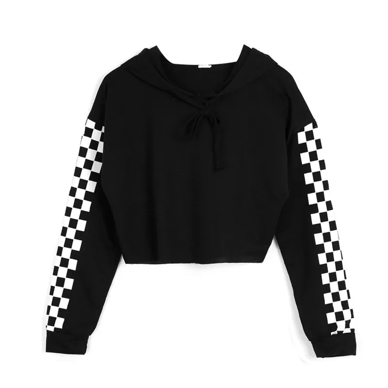 Women ladies autumn new hooded sweatshirts fashion casual plaid long sleeve loose short hooded pullovers tops
Women ladies autumn new hooded sweatshirts fashion casual plaid long sleeve loose short hooded pullovers tops
