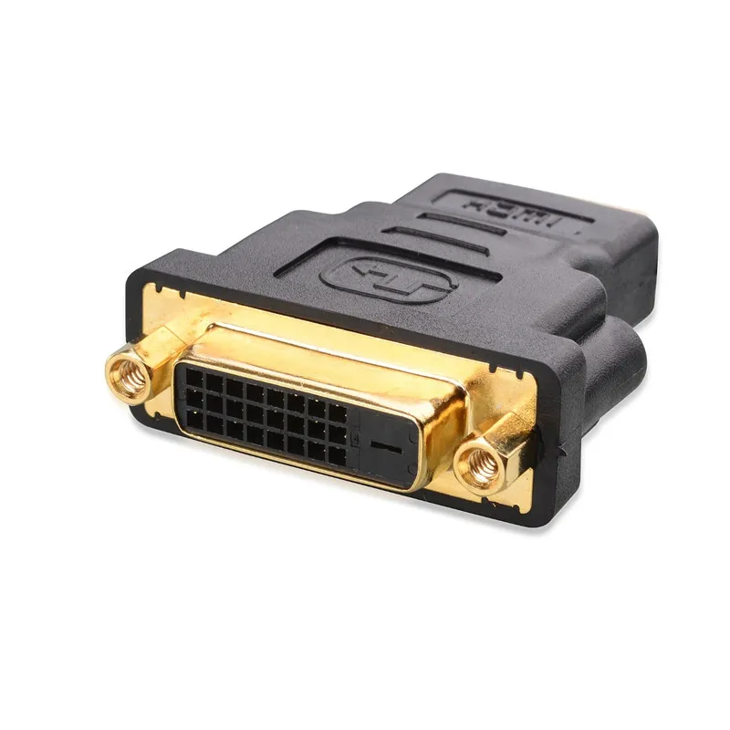 HDMI Male to DVI Female Adapter Gold Plated HDMI 19 Pin Male to DVI (24+1) Pin Female Adapter
HDMI Male to DVI Female Adapter Gold Plated HDMI 19 Pin Male to DVI (24+1) Pin Female Adapter