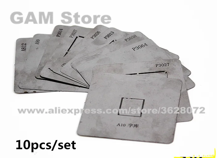 A6 A7 A8 A9 A10 CPU RAM BGA Stencil For iPhone 6 6Plus 6S 6SP 7 7Plus IC Chip Reballing Pins Direct Heating Template 10pcs/set
A6 A7 A8 A9 A10 CPU RAM BGA Stencil For iPhone 6 6Plus 6S 6SP 7 7Plus IC Chip Reballing Pins Direct Heating Template 10pcs/set