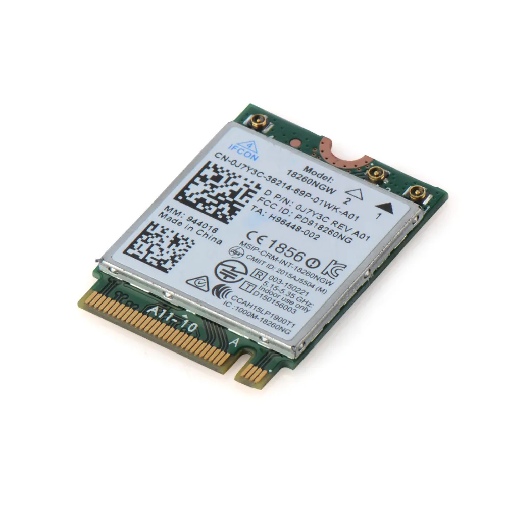 For Intel 18265NGW Wireless NGFF Tri-band 867Mbps 802-11ac Bluetooth 4.2 M.2 Network Cards
For Intel 18265NGW Wireless NGFF Tri-band 867Mbps 802-11ac Bluetooth 4.2 M.2 Network Cards