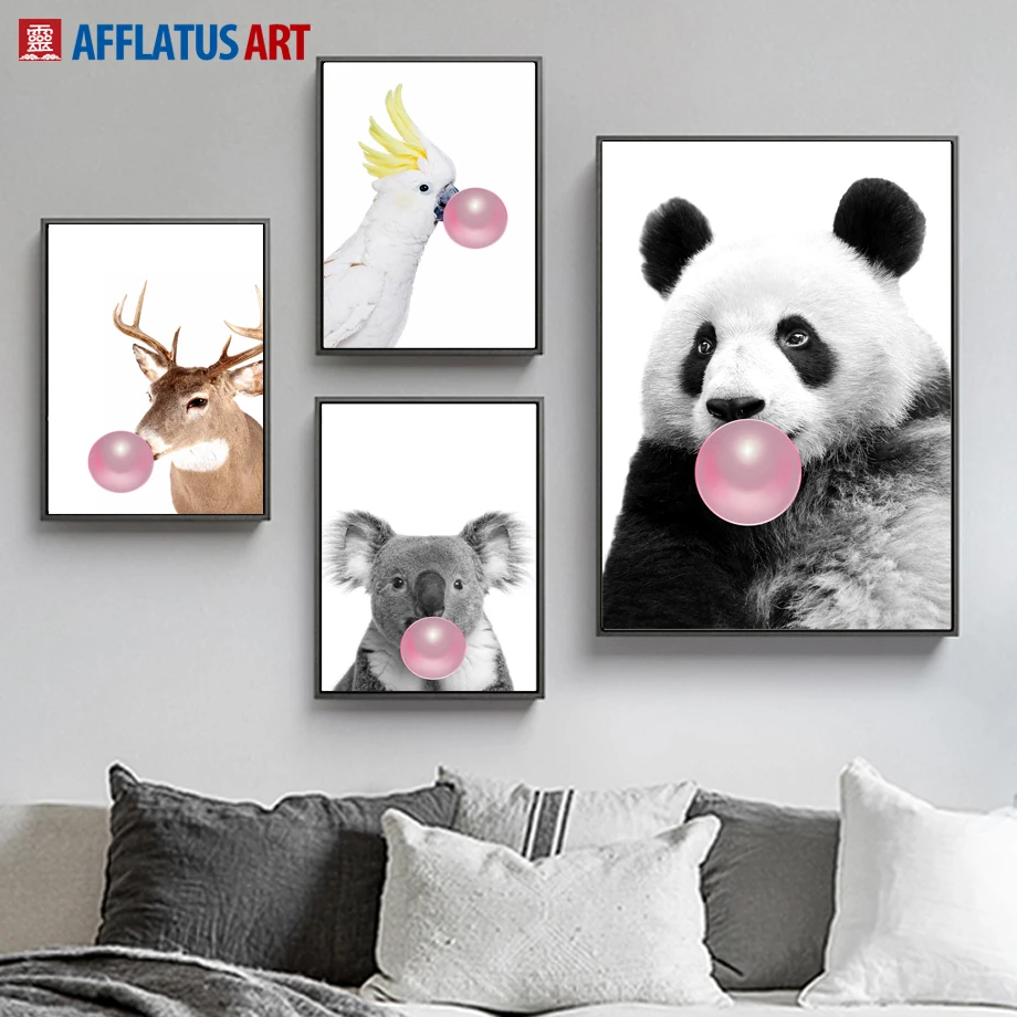 Panda Deer Koala Cacatua sulphurea Wall Art Canvas Painting Nordic Posters And Prints Animals Wall Pictures Living Room Decor
Panda Deer Koala Cacatua sulphurea Wall Art Canvas Painting Nordic Posters And Prints Animals Wall Pictures Living Room Decor