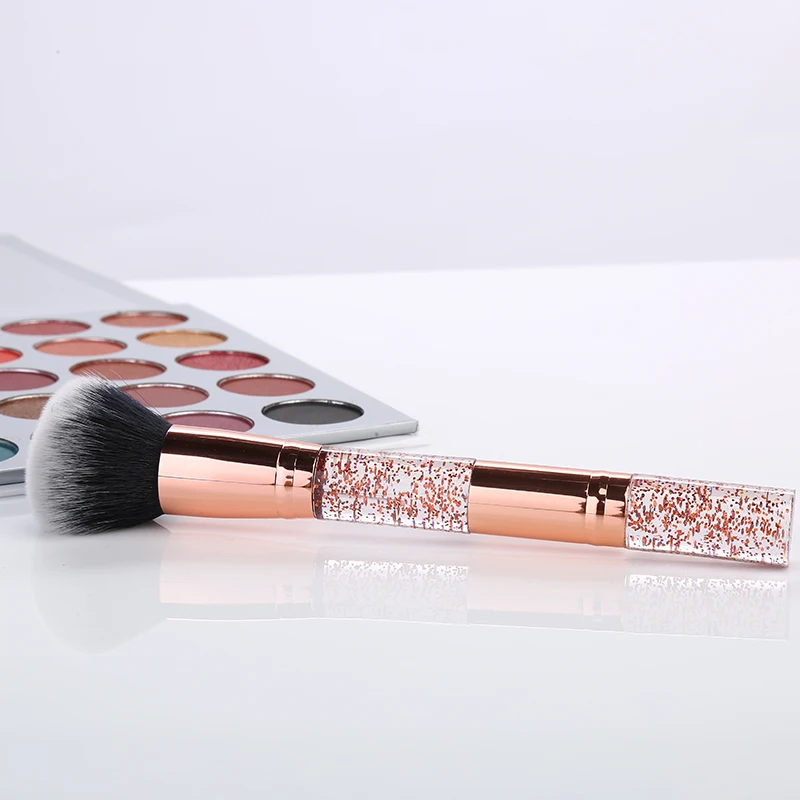 Фото Розовое золото кисть Shading Румяна кисти для макияжа Фонд контуром база Make Up Brush