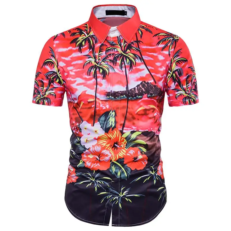 Social Shirt Men Palm tree Beach print Short Sleeve Hawaiian Shirt for Men Slim fit Blouse Men's Clothing New
Social Shirt Men Palm tree Beach print Short Sleeve Hawaiian Shirt for Men Slim fit Blouse Men's Clothing New