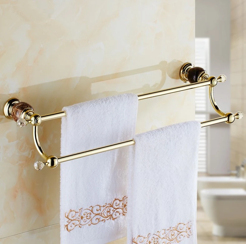 Bathroom accessories, Quality Brass Material Double Towel Bar&Towel Rack /Luxury Gold Finish With Marble Creative Design Style
Bathroom accessories, Quality Brass Material Double Towel Bar&Towel Rack /Luxury Gold Finish With Marble Creative Design Style