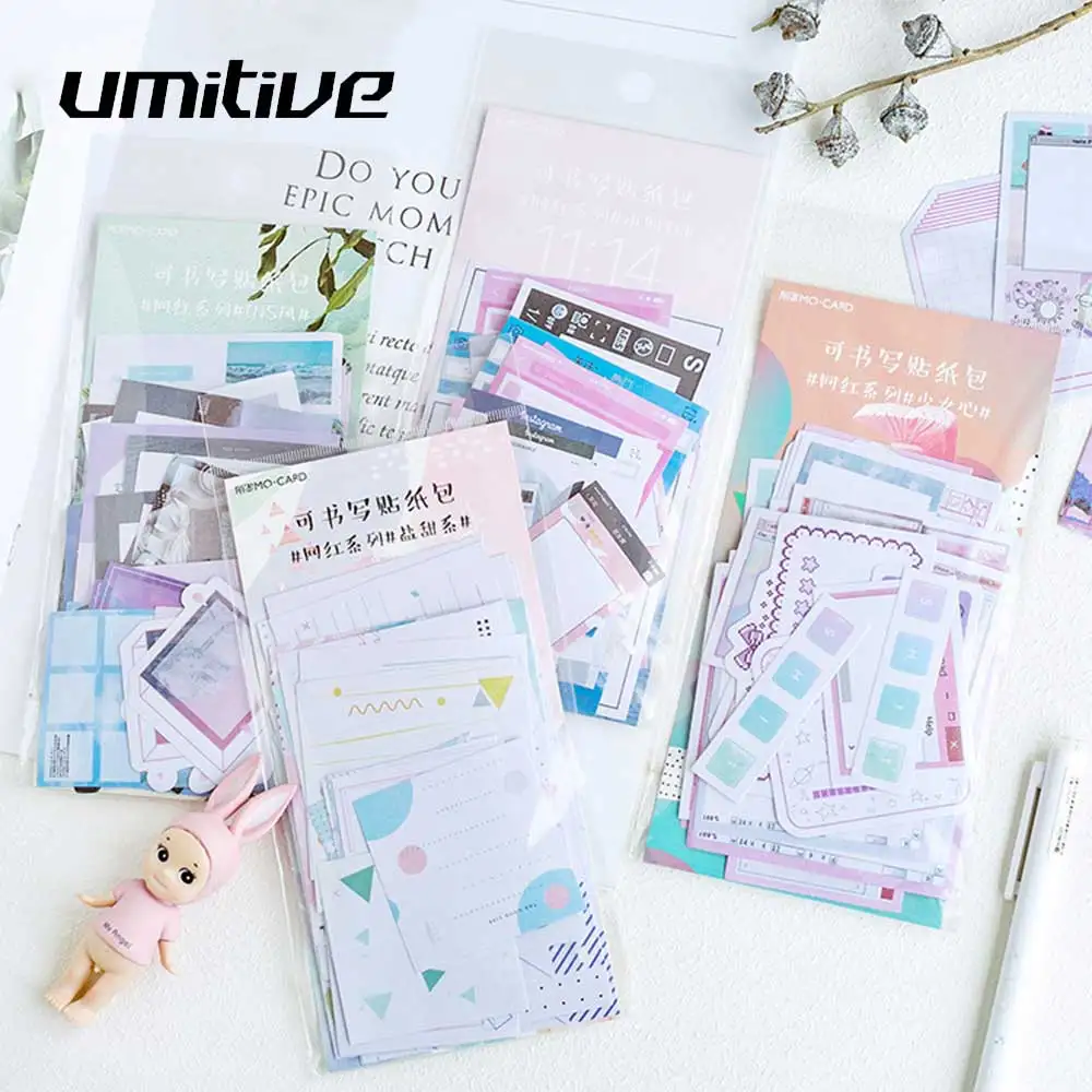 Umitive 45pcs/pack Watercolor Writable Stationery Bullet Diary Paper Cute Stickers Scrapbooking Flakes School Supplies Random
Umitive 45pcs/pack Watercolor Writable Stationery Bullet Diary Paper Cute Stickers Scrapbooking Flakes School Supplies Random