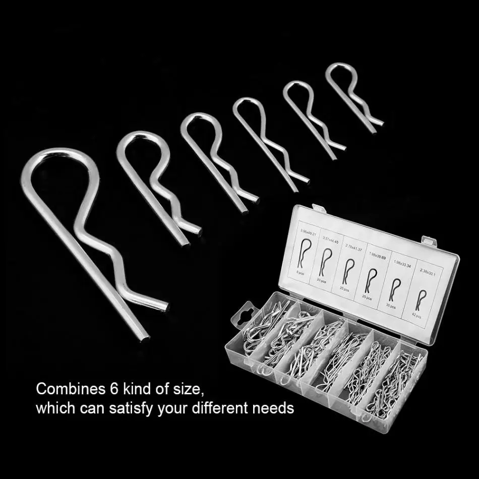 150 шт. штифты для трактора 6 разных размеров в пластиковой коробке|pin clips|r clip pincotter