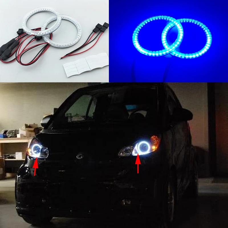 2 шт. супер яркие красные синие желтые белые 3528 smd led Ангельские Глазки halo кольца