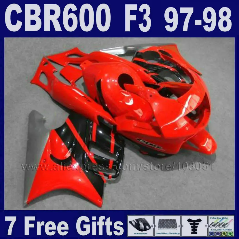 ABS Motorcycle factory fairings set for Honda 1998 CBR600 F3 1997 CBR 600 F3 97 98 red black bodywork fairing kit+Tank cover
ABS Motorcycle factory fairings set for Honda 1998 CBR600 F3 1997 CBR 600 F3 97 98 red black bodywork fairing kit+Tank cover