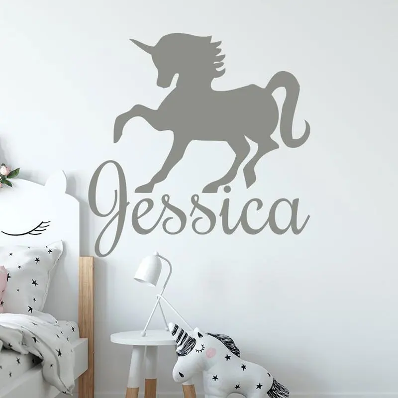 Personalized Name Girls Room Unicorn Wall Sticker Vinyl Home Decor Nursery Bedroom Horse Decals Custom Name Kids Murals NR47
Personalized Name Girls Room Unicorn Wall Sticker Vinyl Home Decor Nursery Bedroom Horse Decals Custom Name Kids Murals NR47
