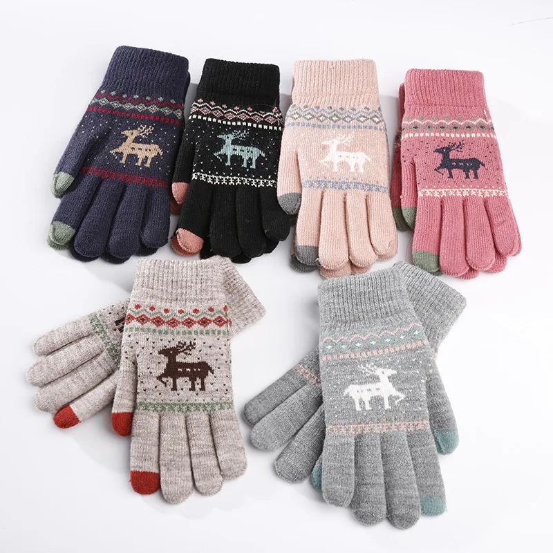 Vintage Christmas Deer Knitted Gloves Women Thicken Touch Screen Gloves Winter Warm Snow Elk Full Finger Mittens Xmas Gift Luvas
Vintage Christmas Deer Knitted Gloves Women Thicken Touch Screen Gloves Winter Warm Snow Elk Full Finger Mittens Xmas Gift Luvas