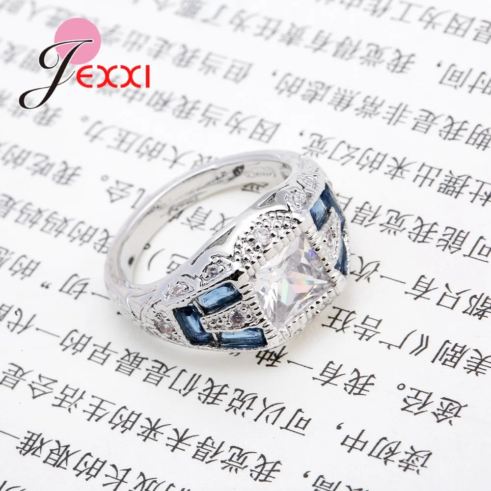 Modern style Unique Neutral Design 925 Sterling Silver Finger Rings With Blue White Crystal Jewelry Accessories Rings
Modern style Unique Neutral Design 925 Sterling Silver Finger Rings With Blue White Crystal Jewelry Accessories Rings