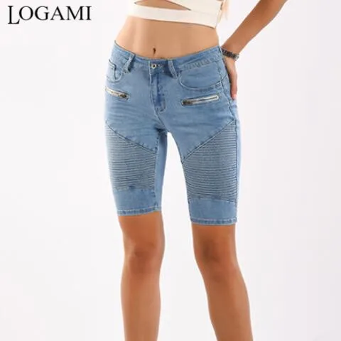 LOGAMI Moto & Biker Denim Pants Women Elstic Skinny Jeans Woman Zipper Slim Jeans Summer Light Blue
LOGAMI Moto & Biker Denim Pants Women Elstic Skinny Jeans Woman Zipper Slim Jeans Summer Light Blue